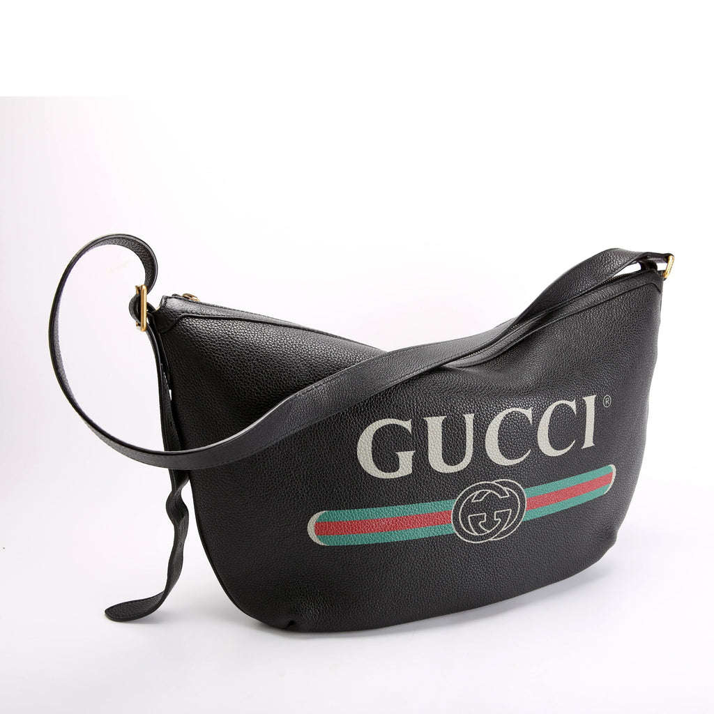 Gucci 523588 Half Moon Bag Black