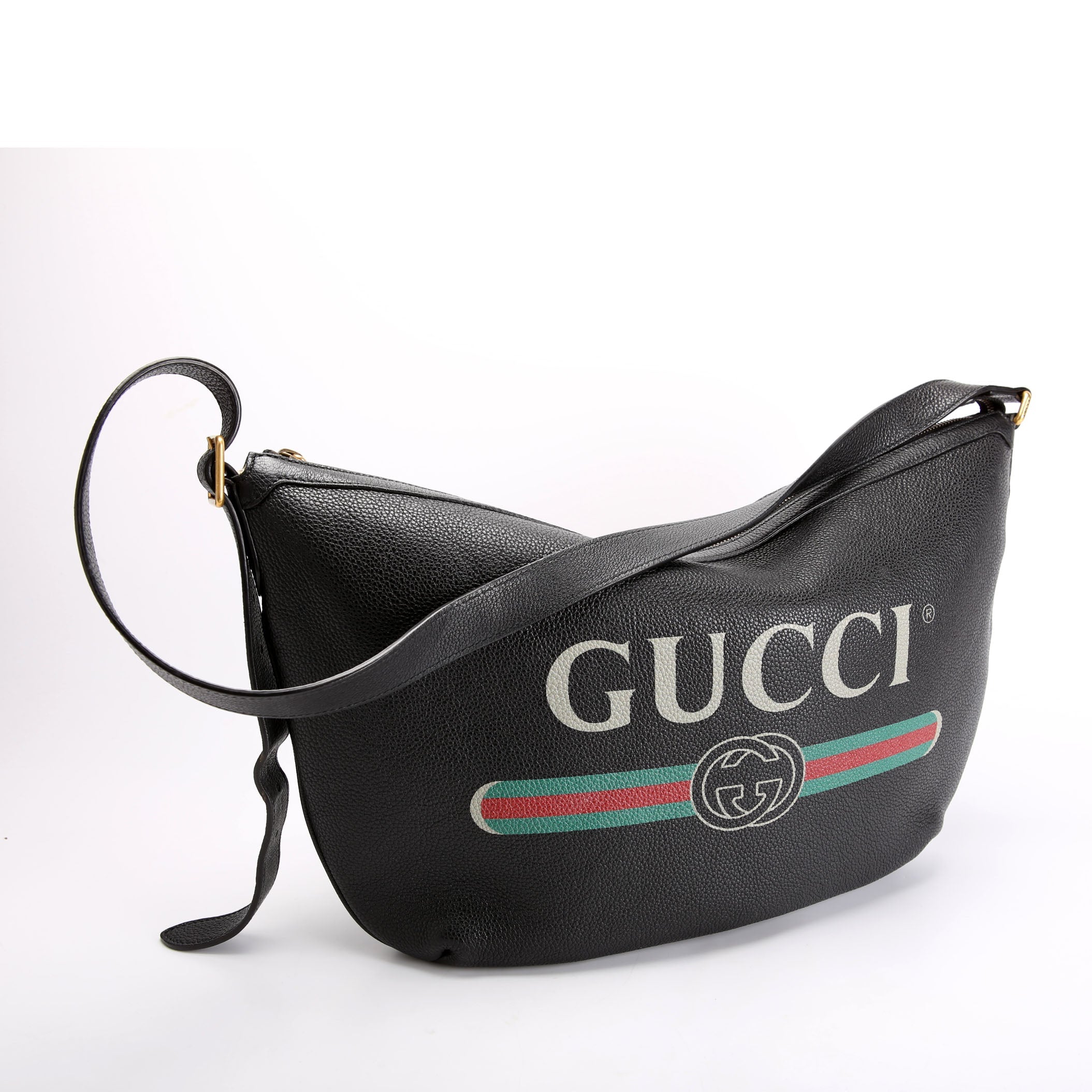 Gucci 523588 Half Moon Bag Black