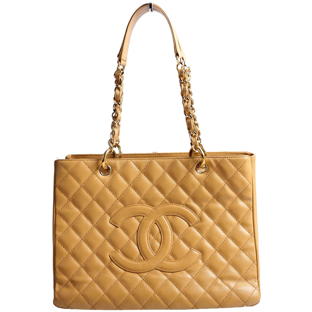 Grand Shopping Tote Caviar Tan
