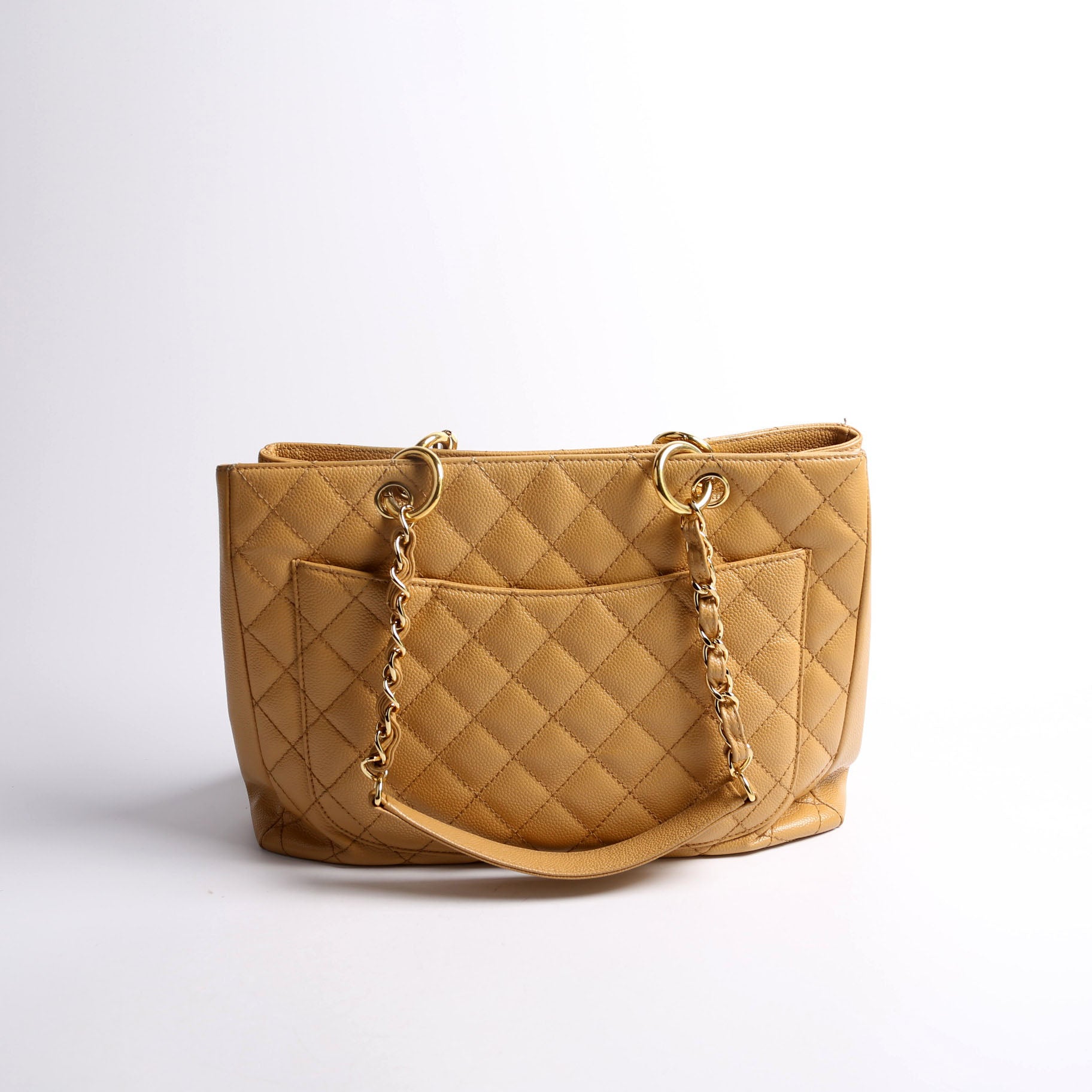 Grand Shopping Tote Caviar Tan