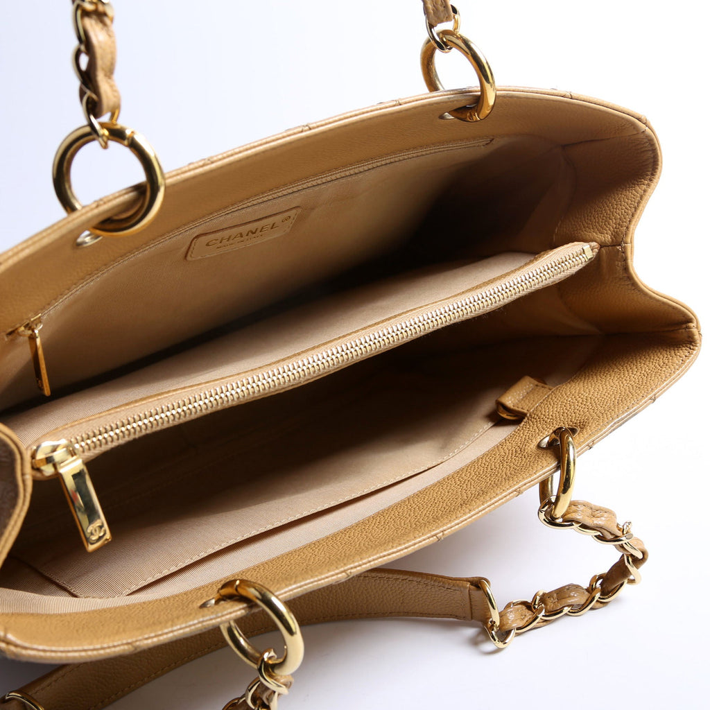 Grand Shopping Tote Caviar Tan