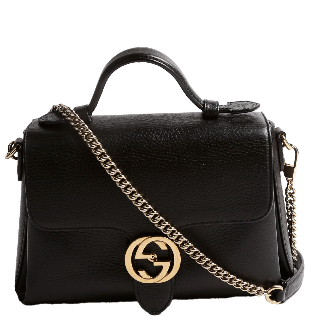 510302 Medium interlock Satchel Black