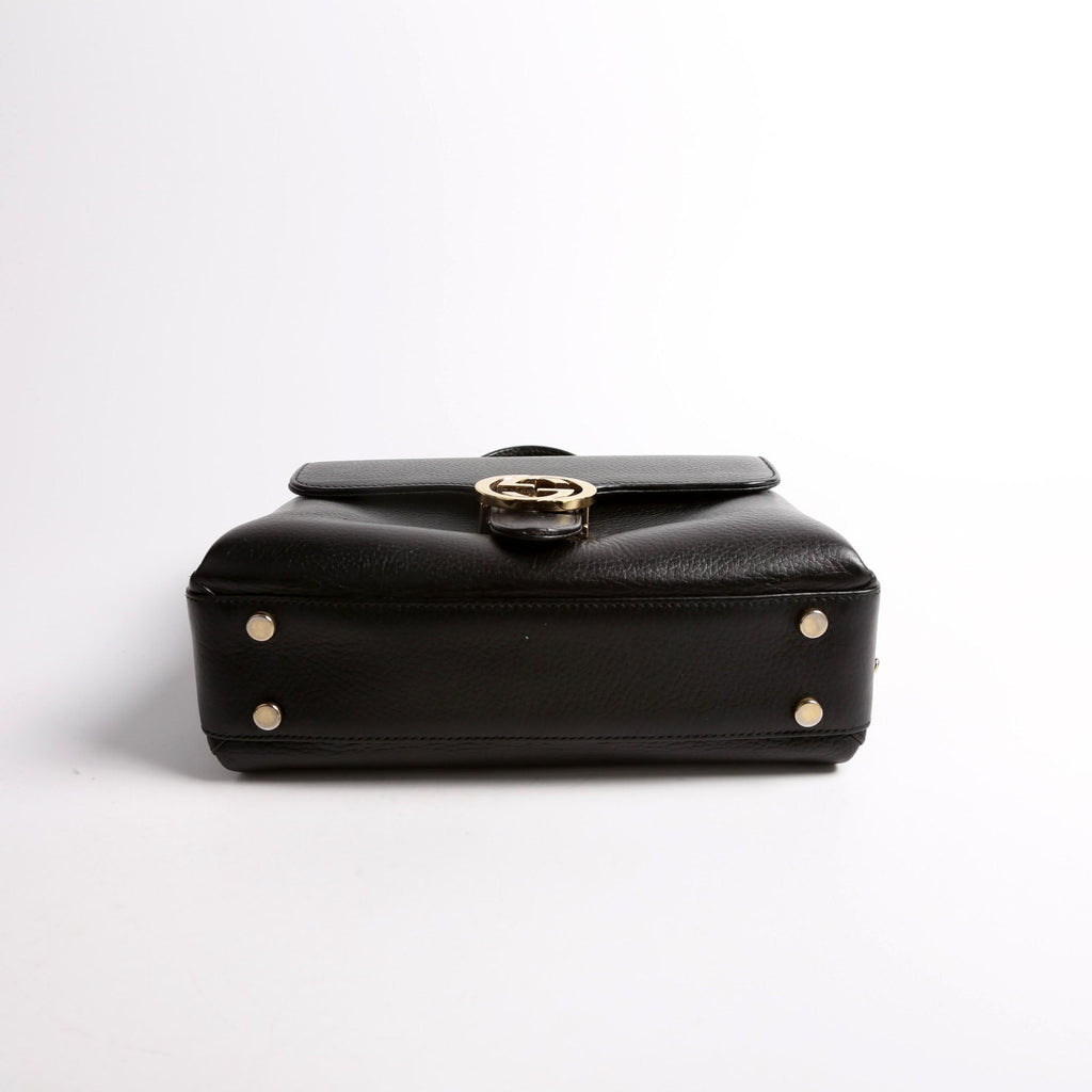 510302 Medium interlock Satchel Black