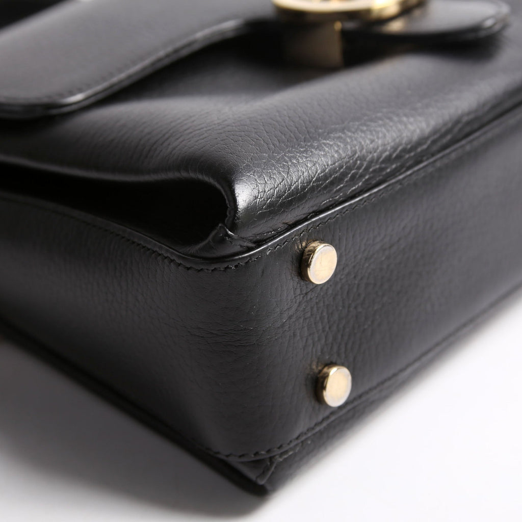 510302 Medium interlock Satchel Black