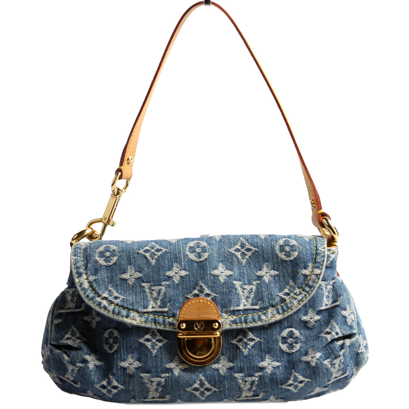 Mini Pleaty Denim Monogram