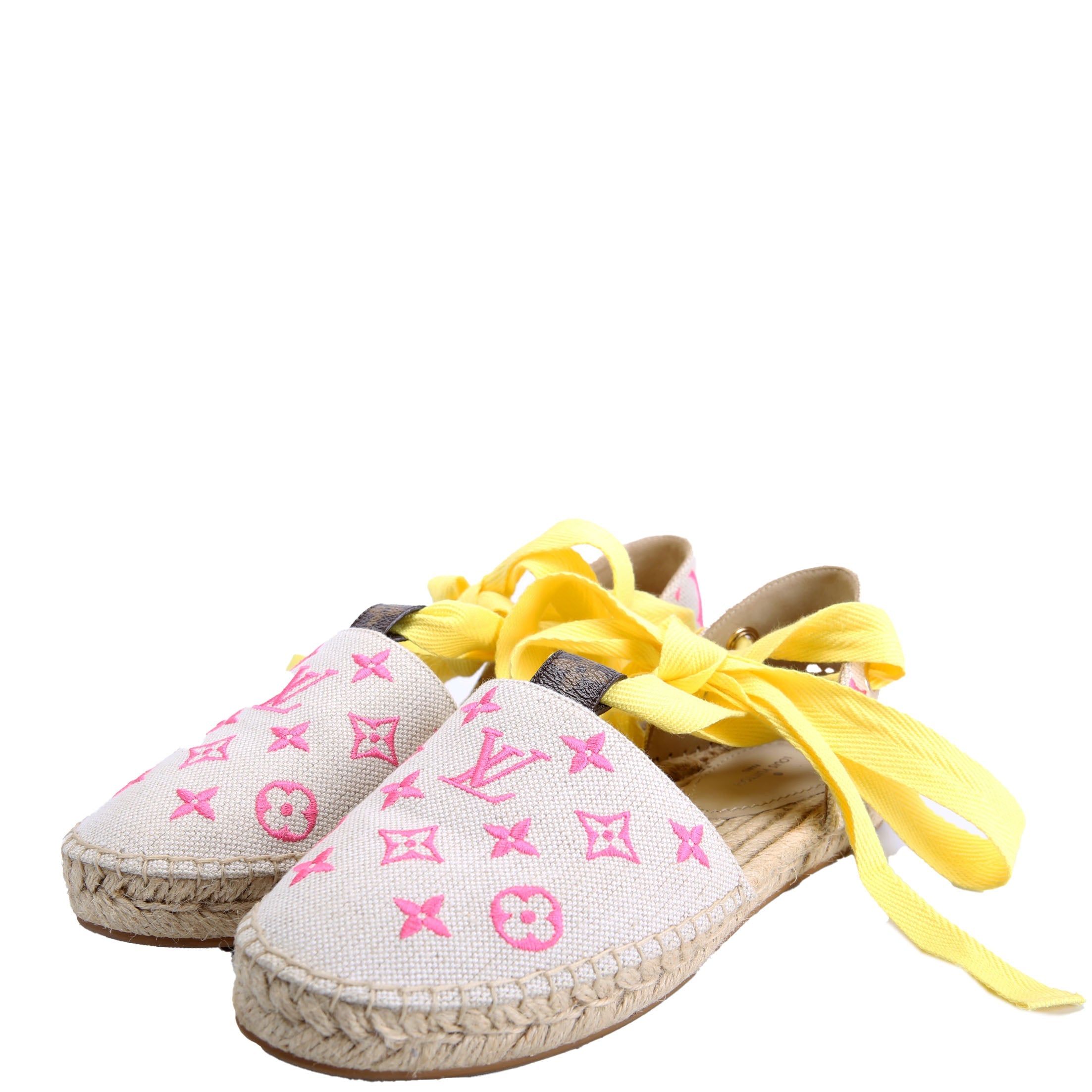Starboard Flat Espadrilles Size 38 Beige/Pink