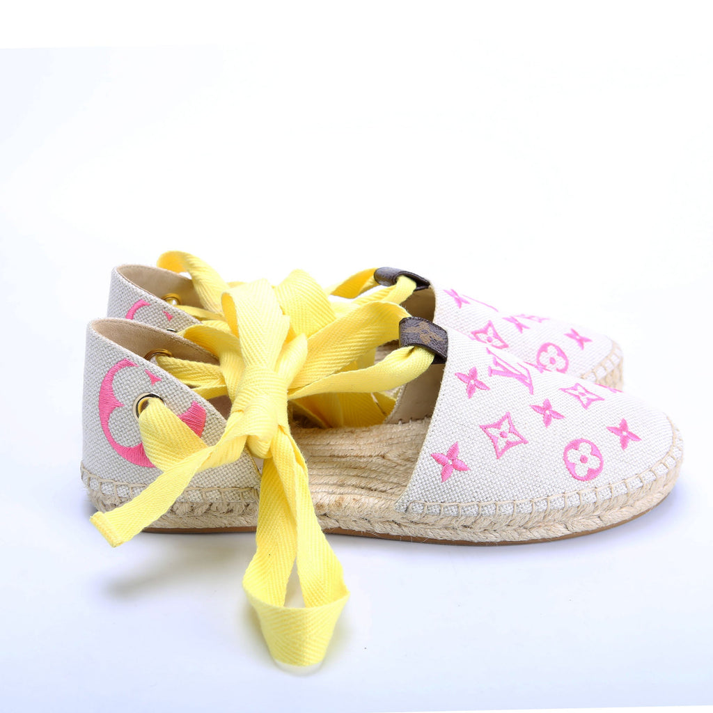 Starboard Flat Espadrilles Size 38 Beige/Pink