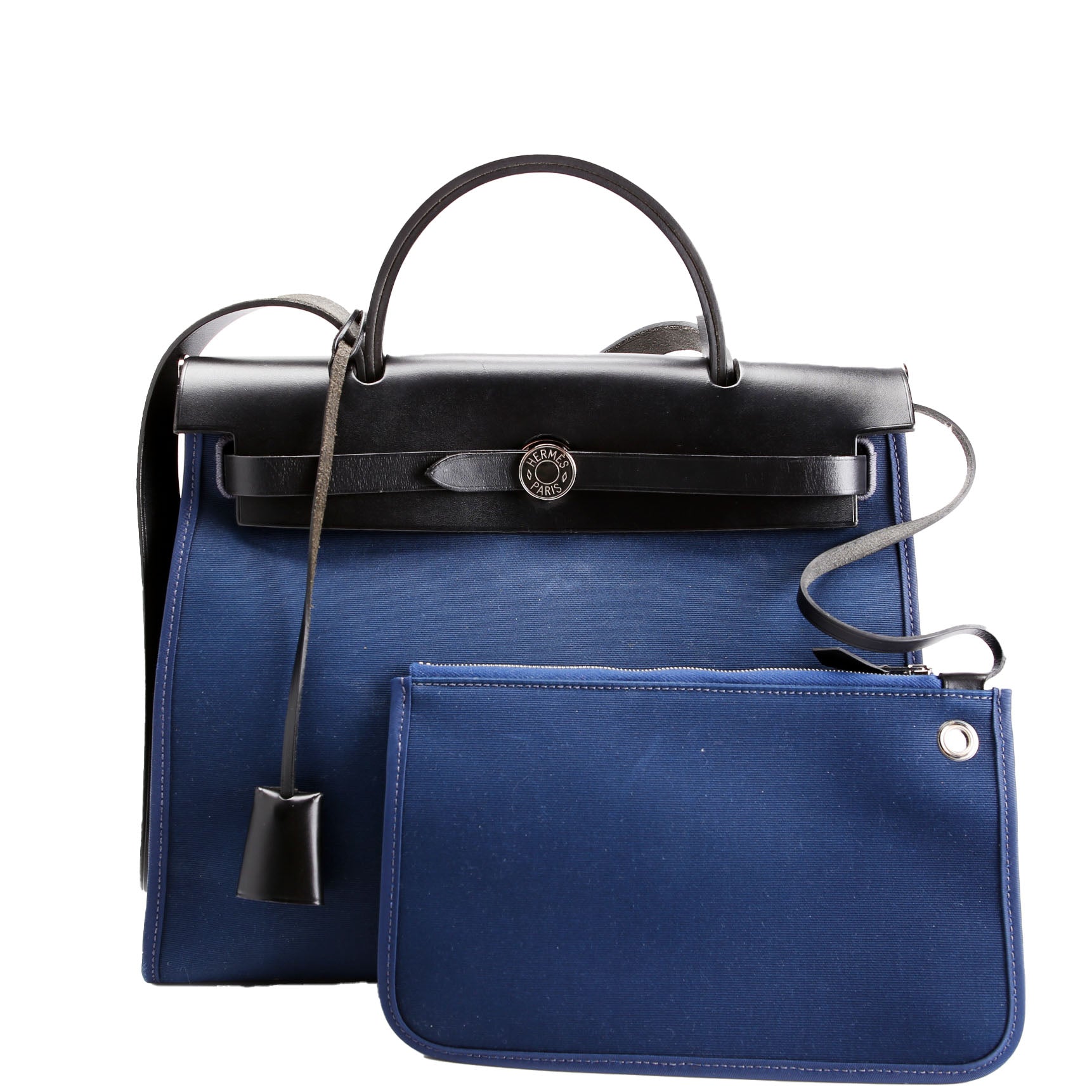 Hermes Herbag 31 Zip Navy/Black