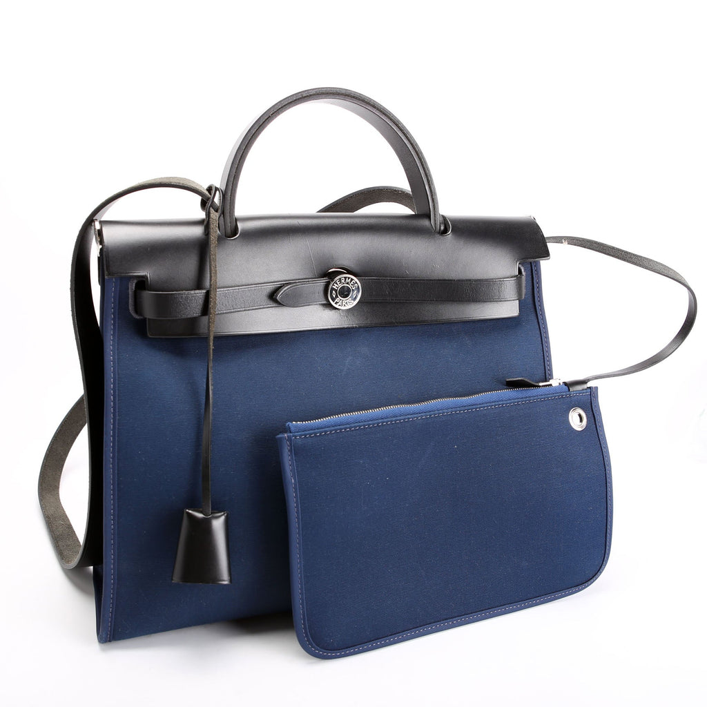 Hermes Herbag 31 Zip Navy/Black