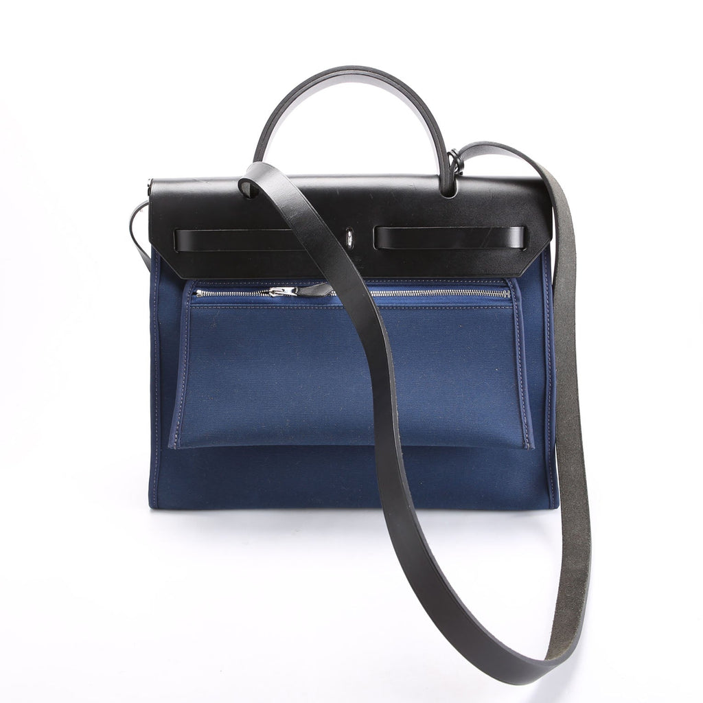 Hermes Herbag 31 Zip Navy/Black