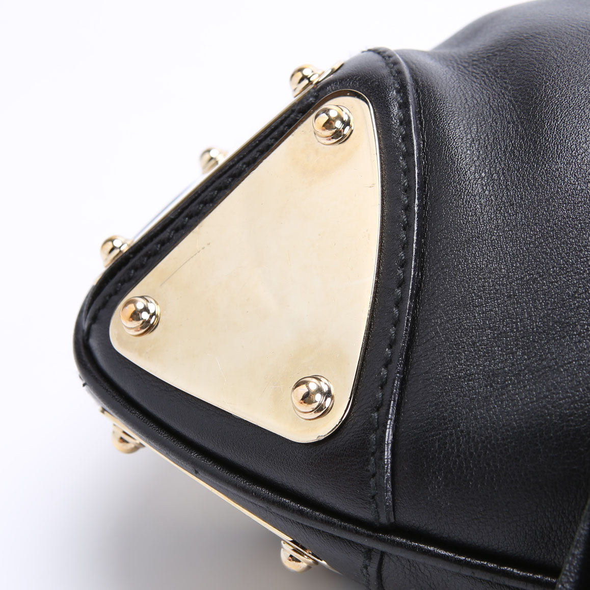 177139 Indy Top Handle Hobo Leather Black/Gold