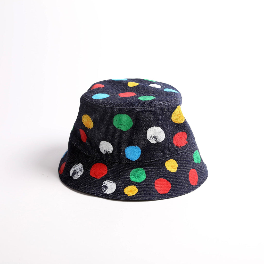 Bucket Denim Kusama Painted Dots Size Small