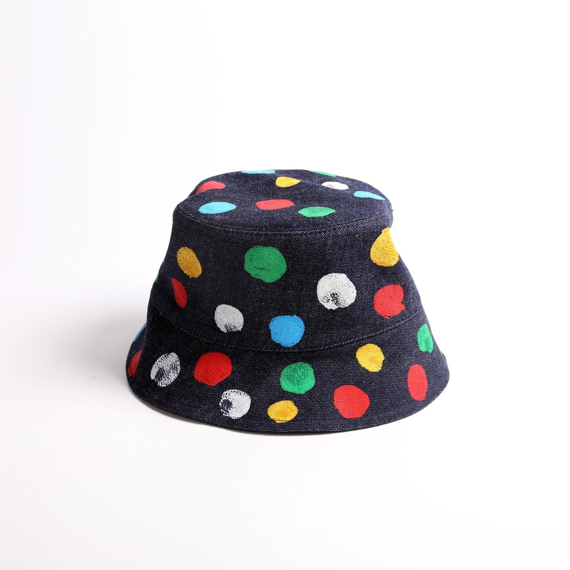 Bucket Denim Kusama Painted Dots Size Small