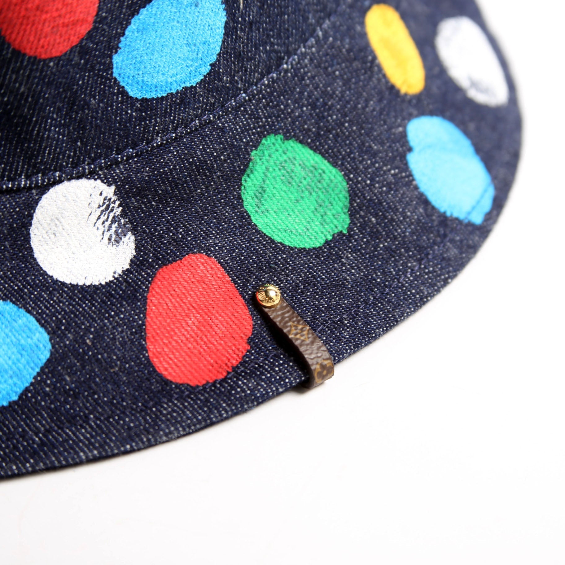 Bucket Denim Kusama Painted Dots Size Small