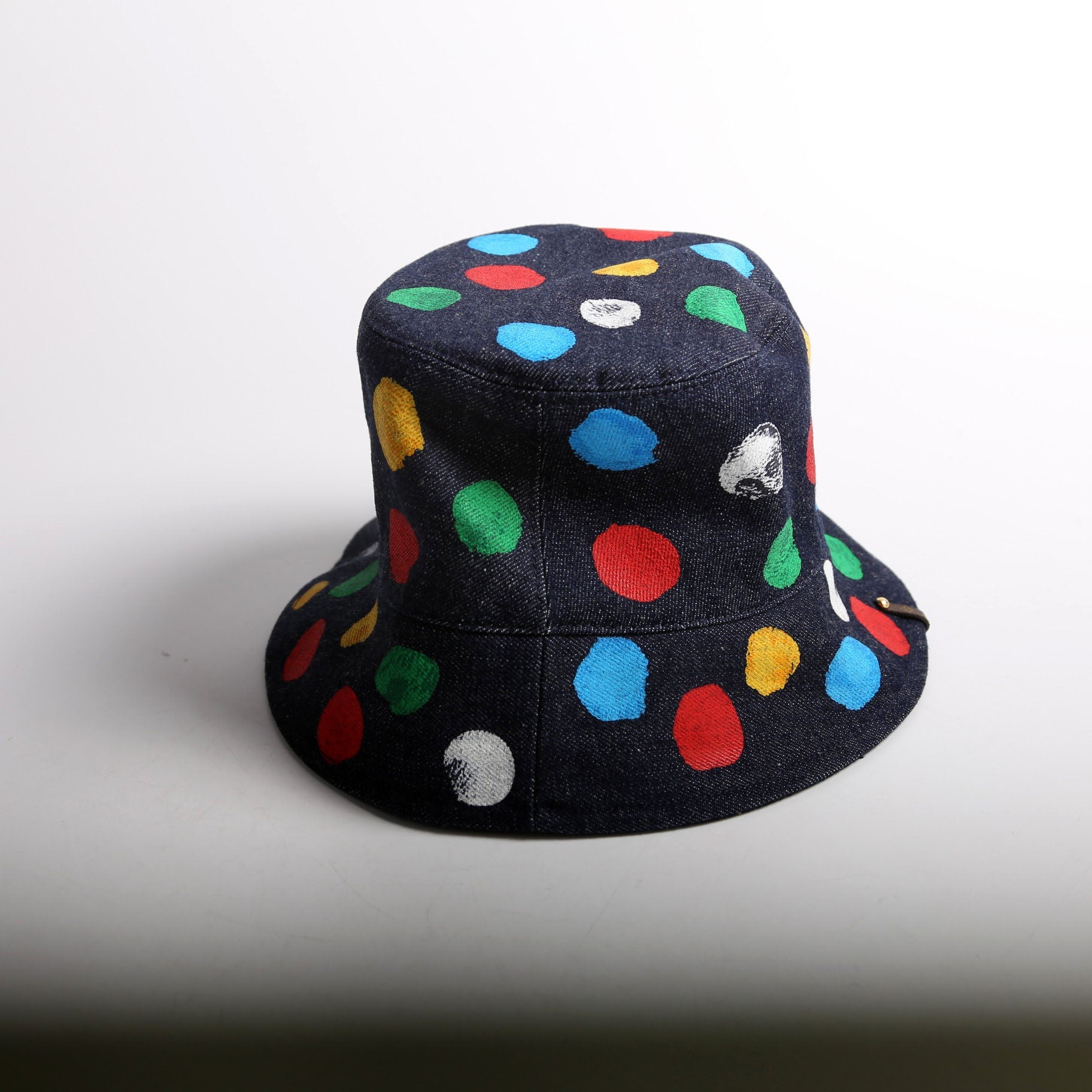 Bucket Denim Kusama Painted Dots Size Small