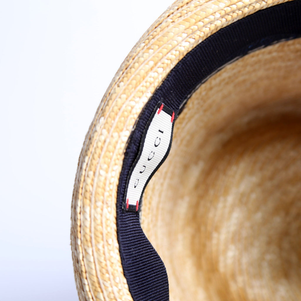 434760 Woven Straw Web Fedora Size Medium 57 cm