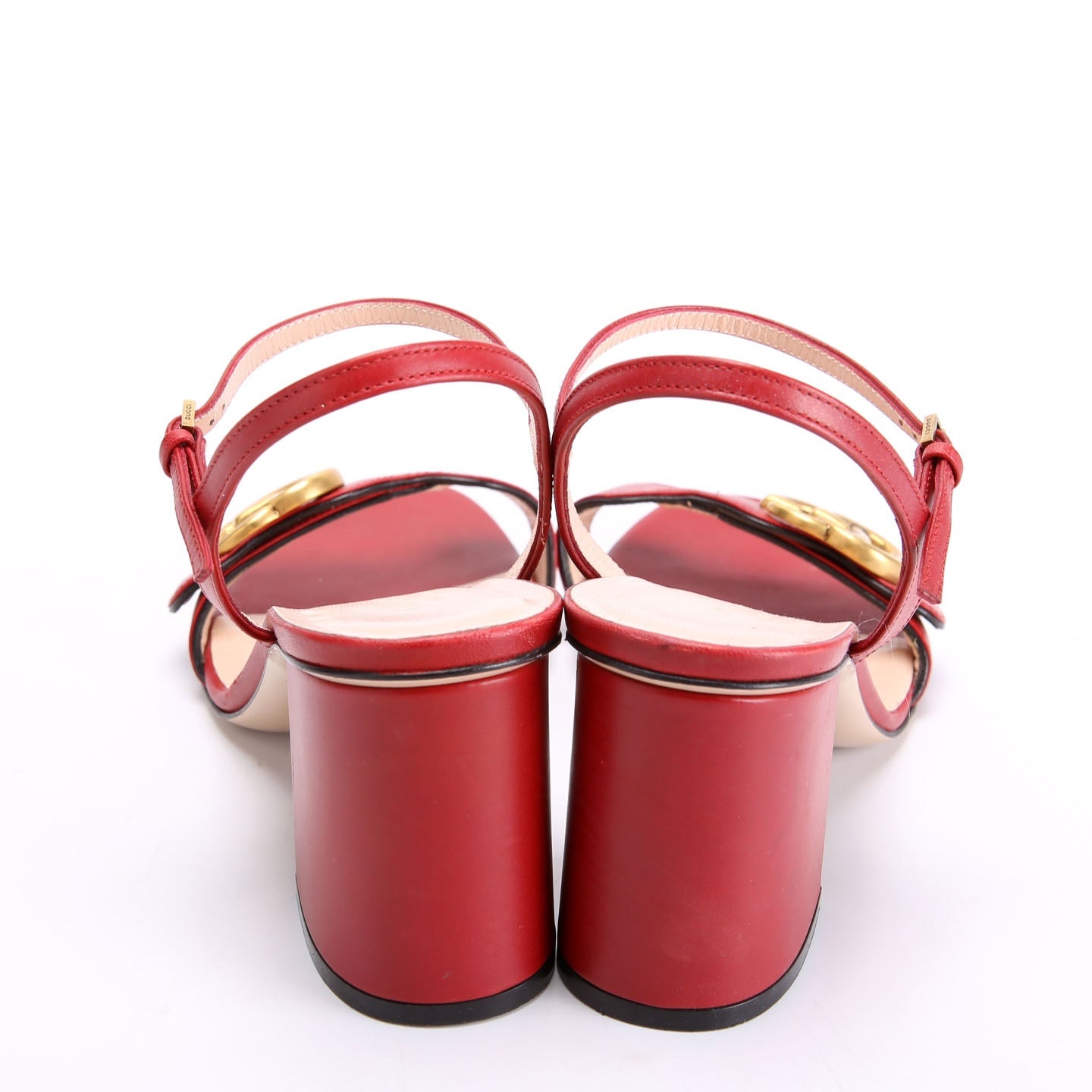 GG Marmont Block Heels Size 36.5 Red