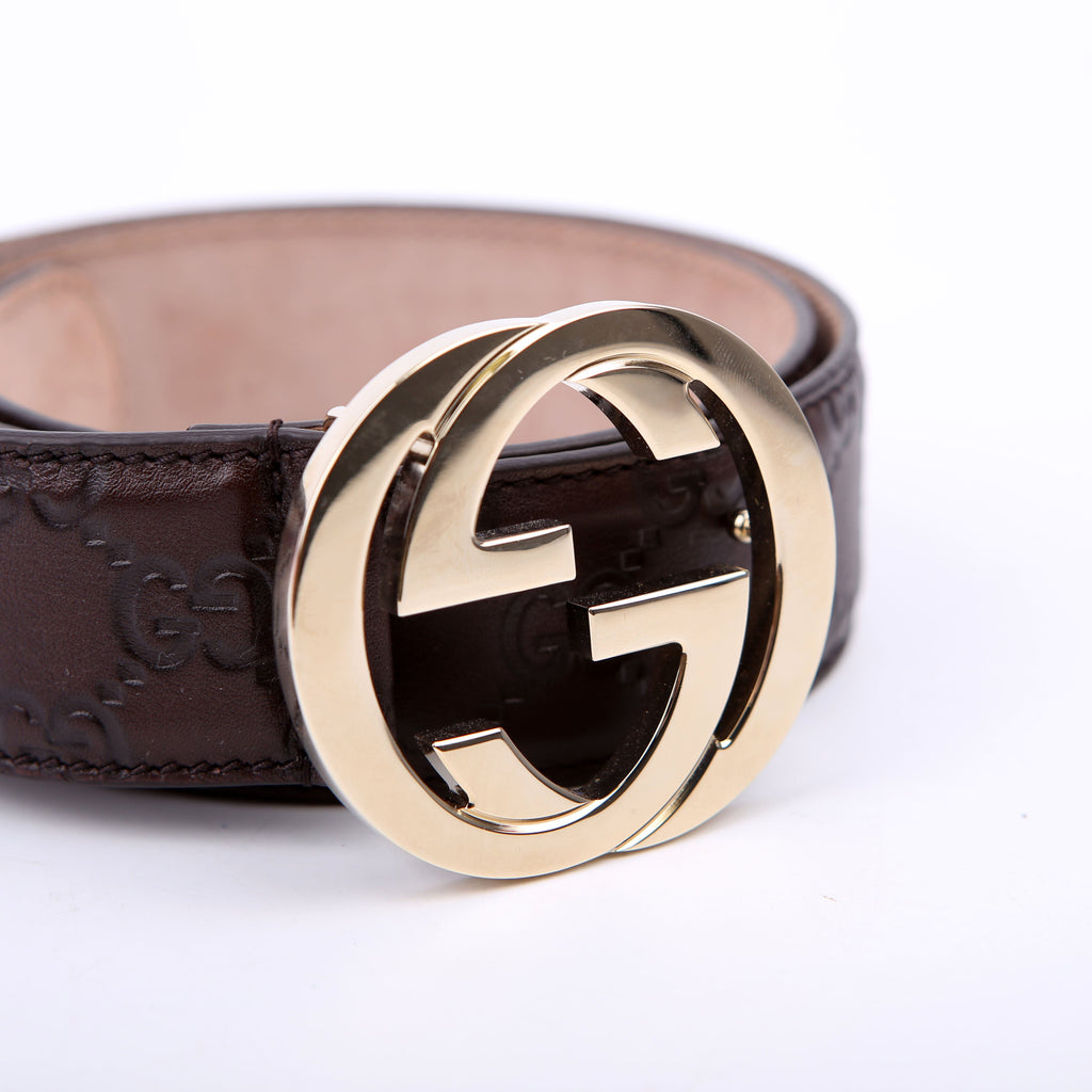 Gucci 114876 Interlocking Leather Size 80/32