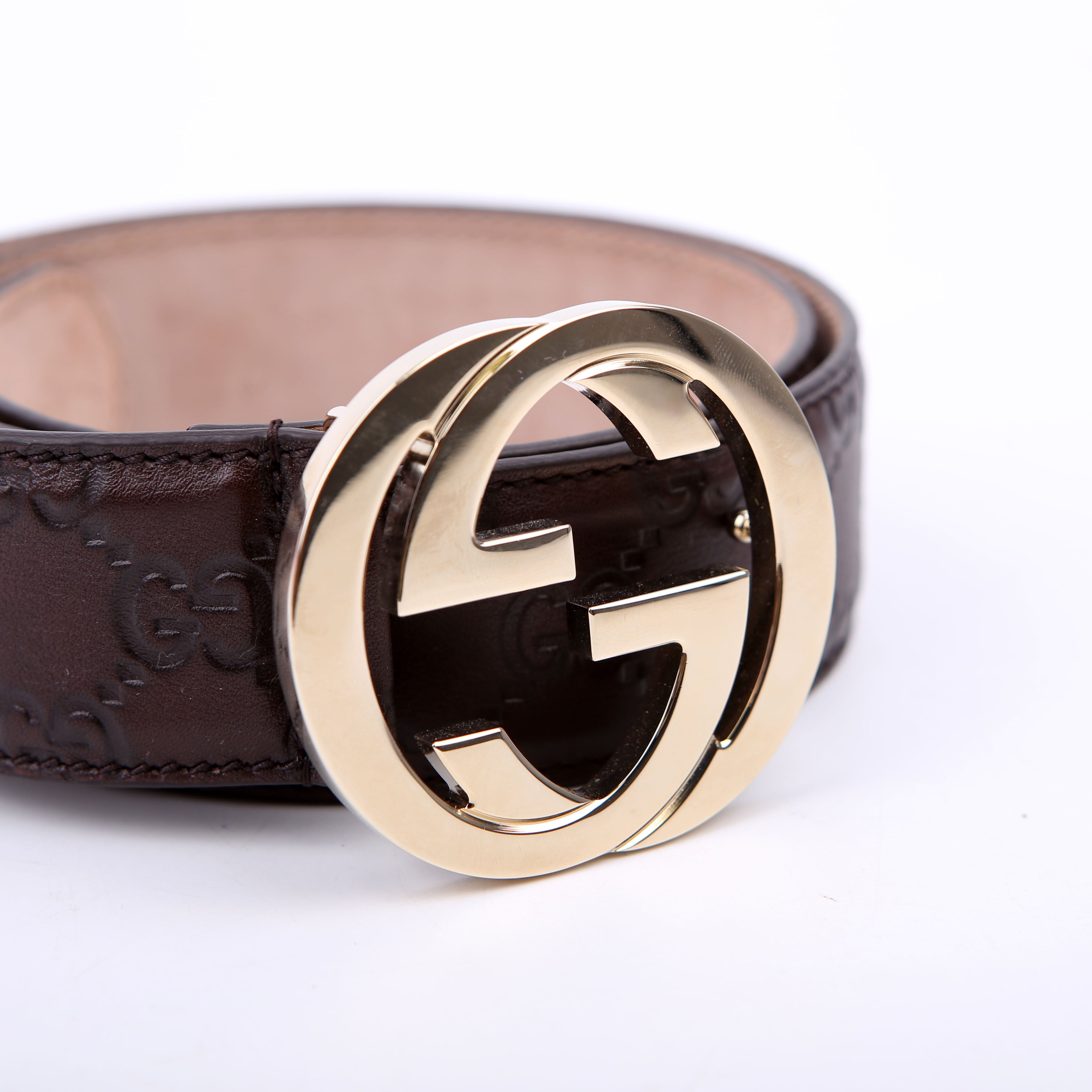 Gucci 114876 Interlocking Leather Size 80/32