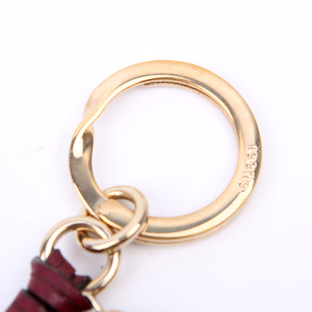 Interlocking GG Leather Keychain