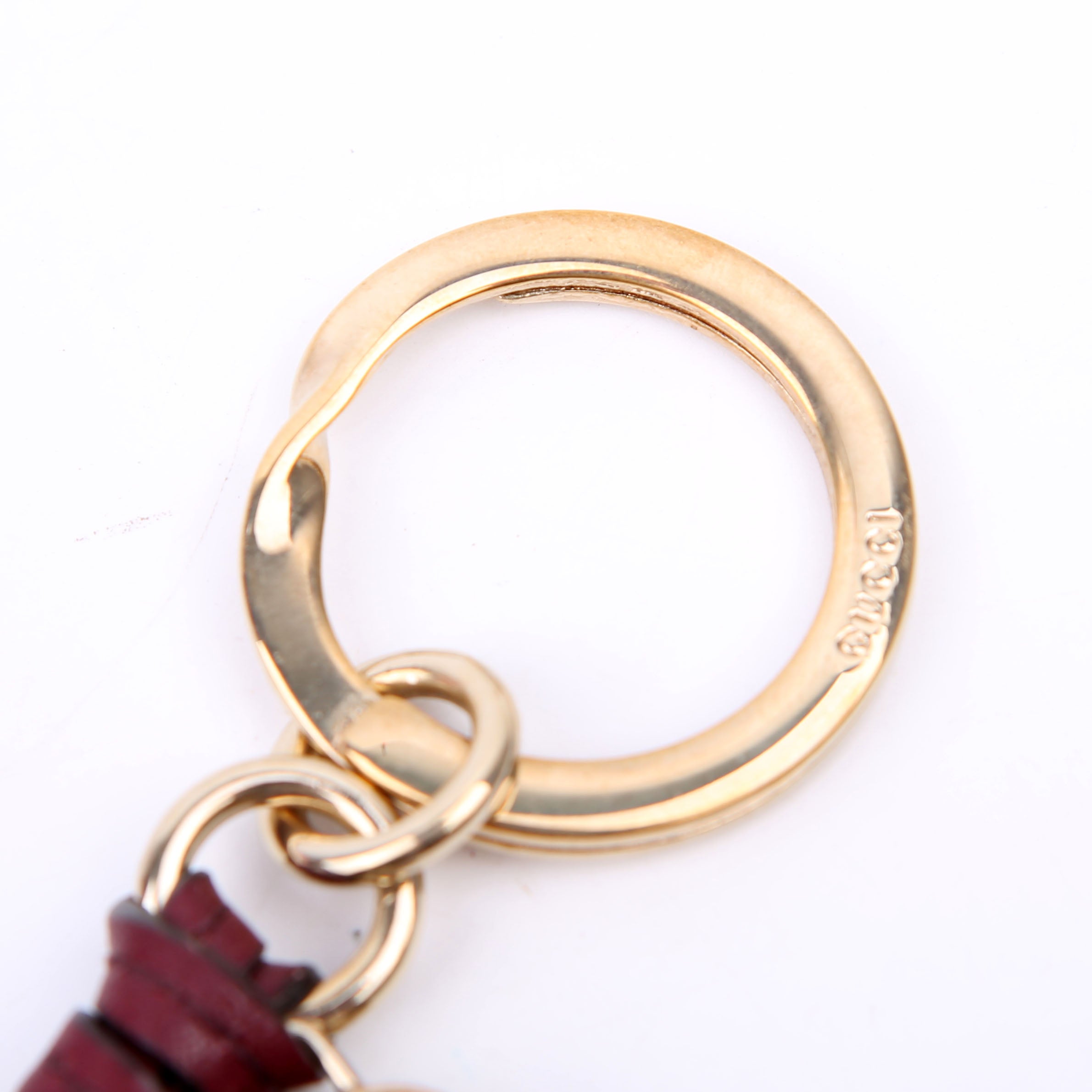 Interlocking GG Leather Keychain