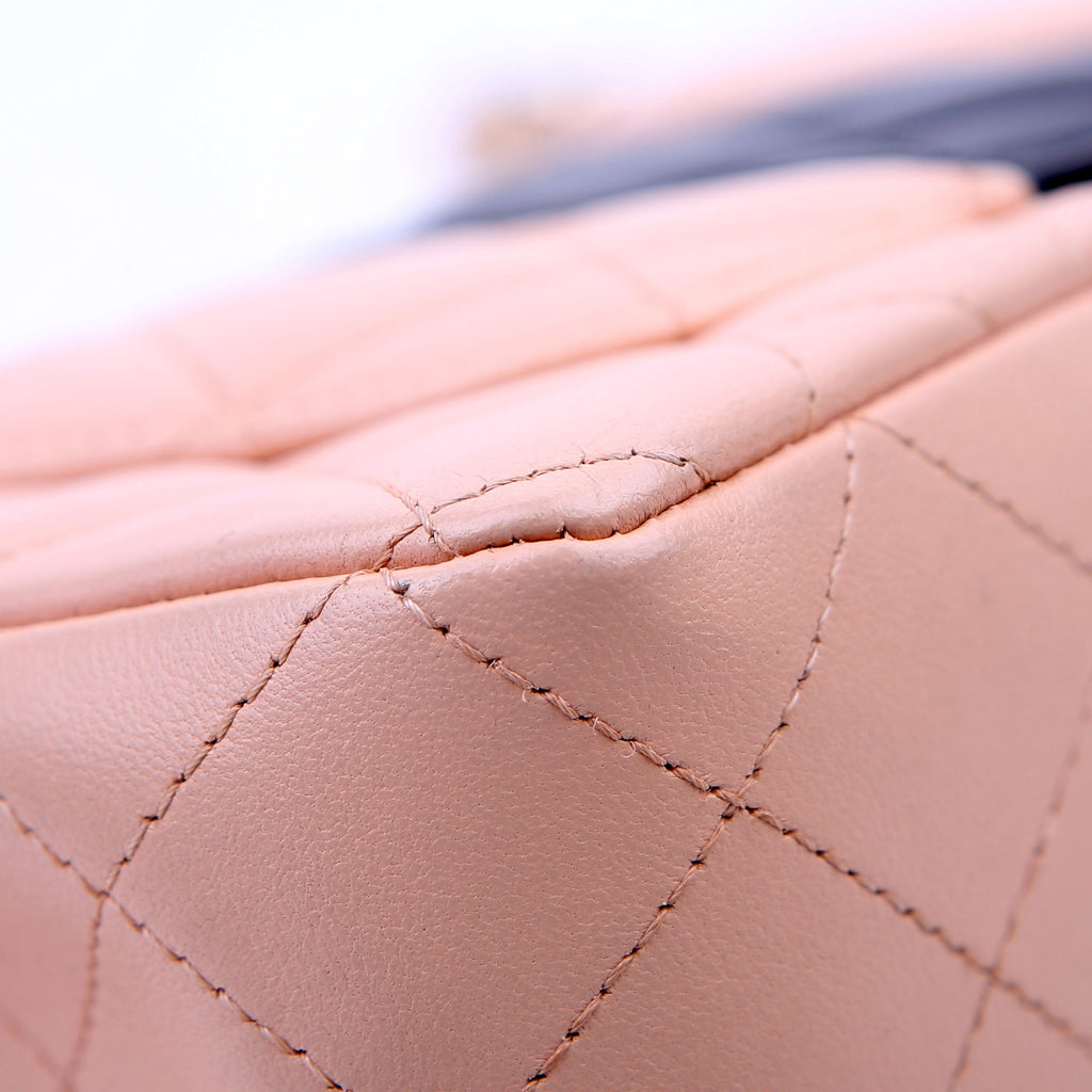 Classic Flap Mini Rectangle Lambskin RFID Black/Pink