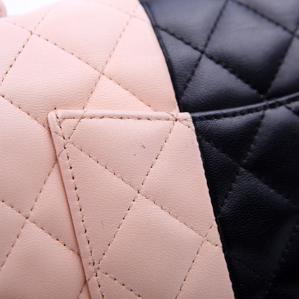 Classic Flap Mini Rectangle Lambskin RFID Black/Pink