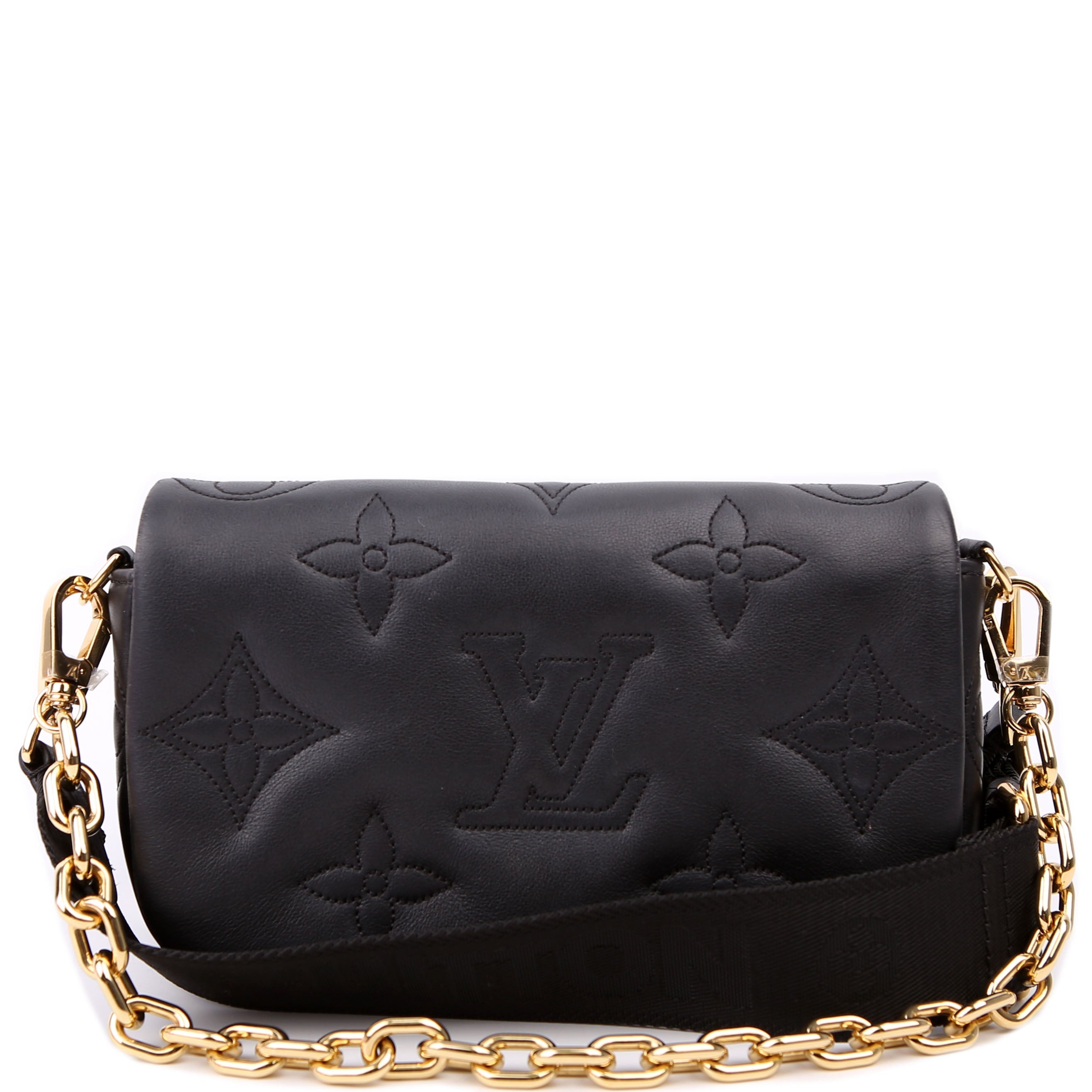 Wallet On Strap Bubblegram Black