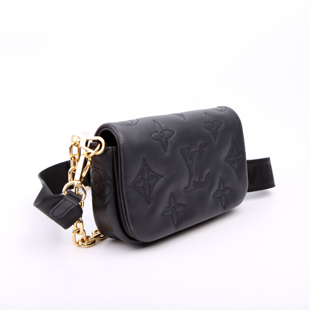 Wallet On Strap Bubblegram Black