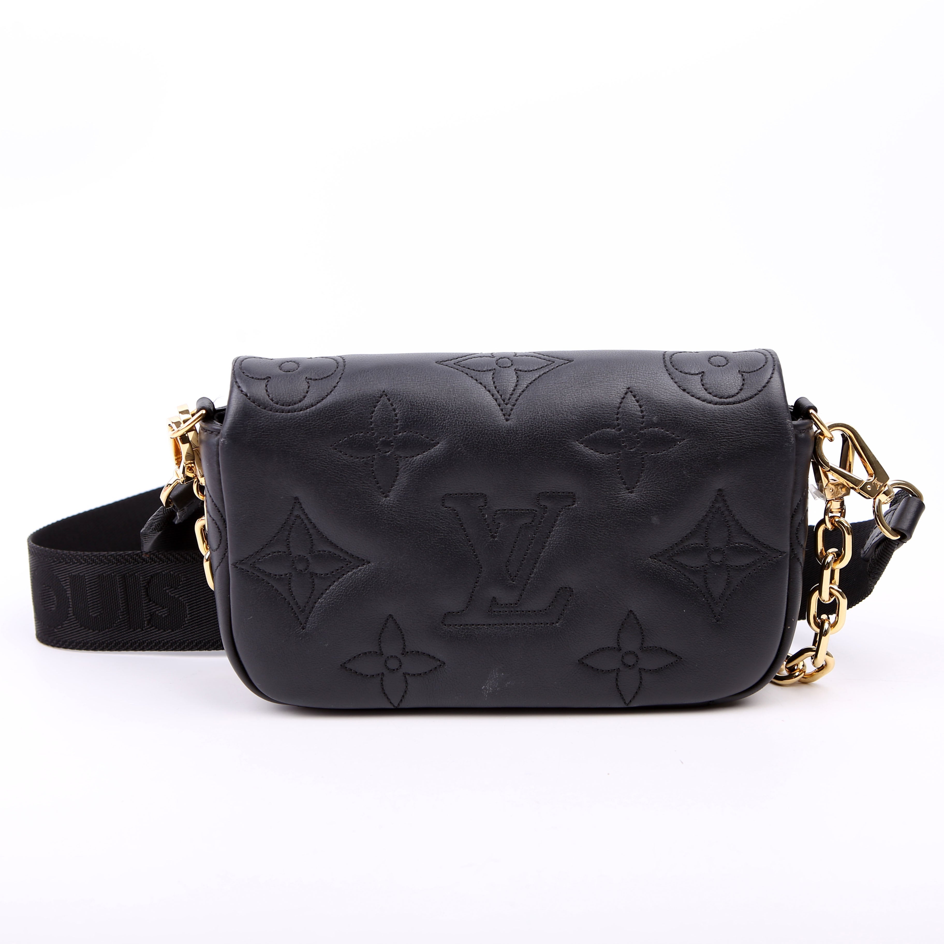 Wallet On Strap Bubblegram Black