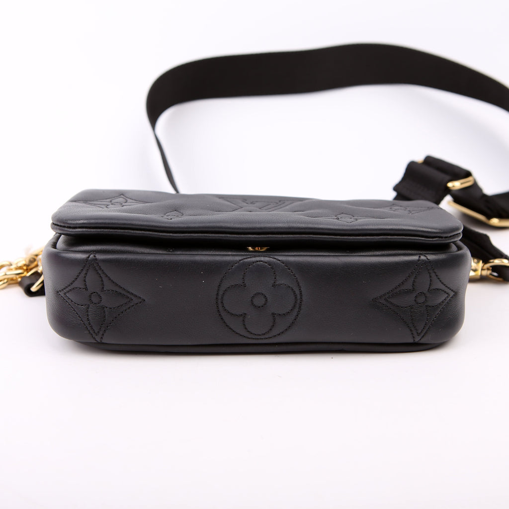 Wallet On Strap Bubblegram Black