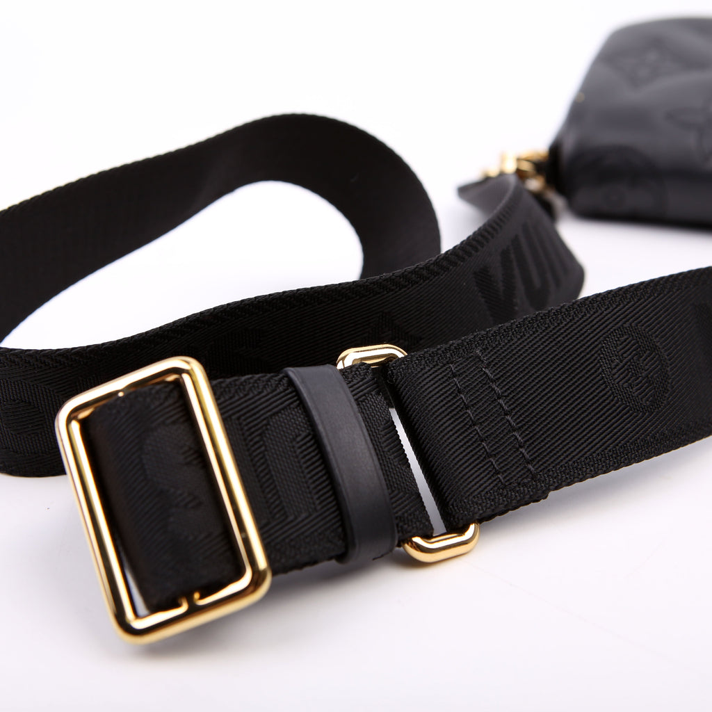 Wallet On Strap Bubblegram Black