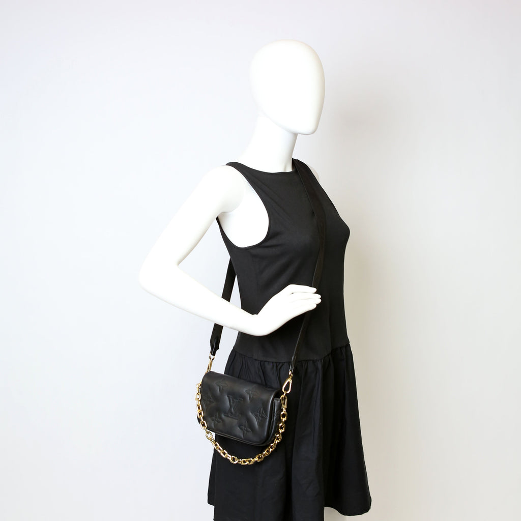 Wallet On Strap Bubblegram Black