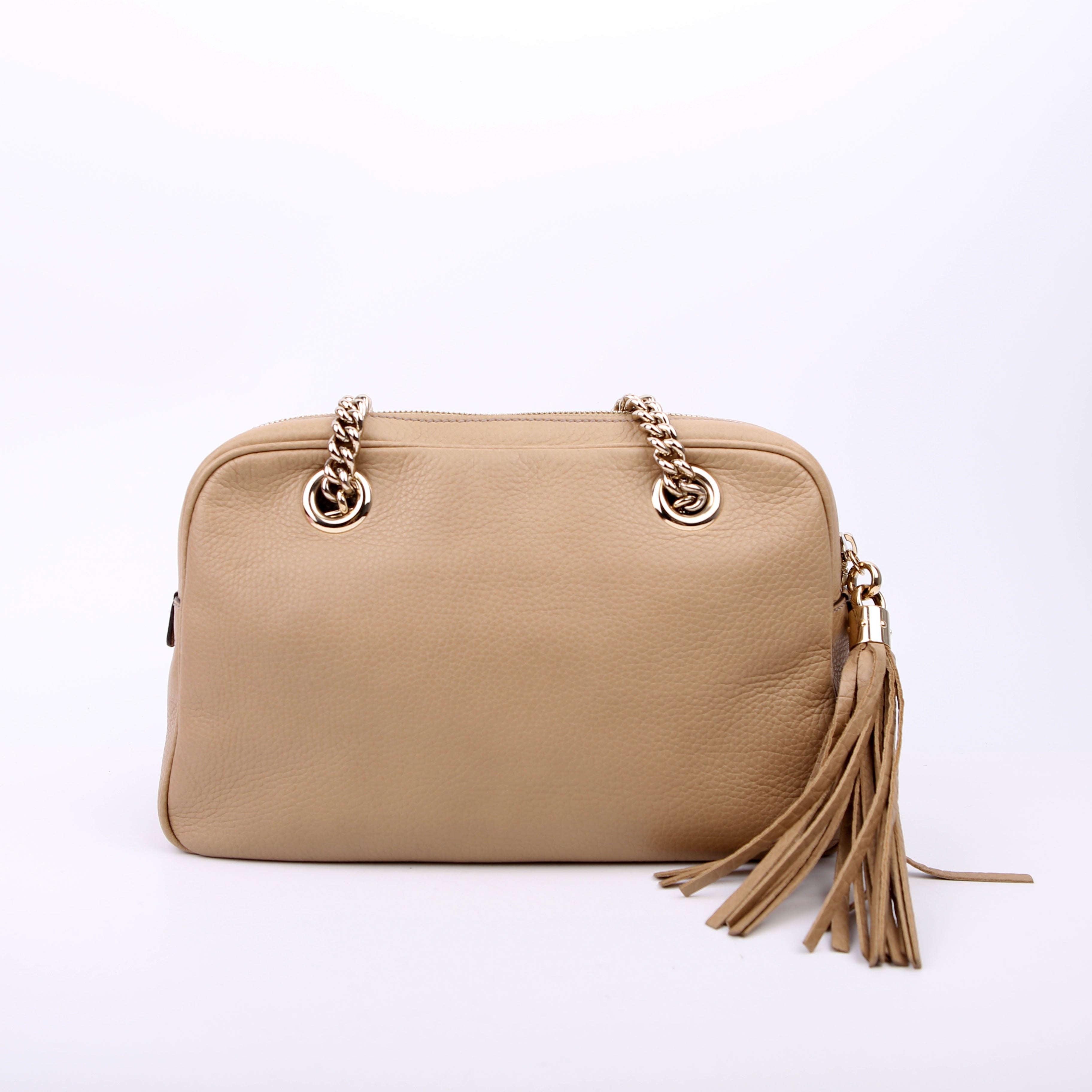 308983 Soho Chain Shoulder Bag Taupe