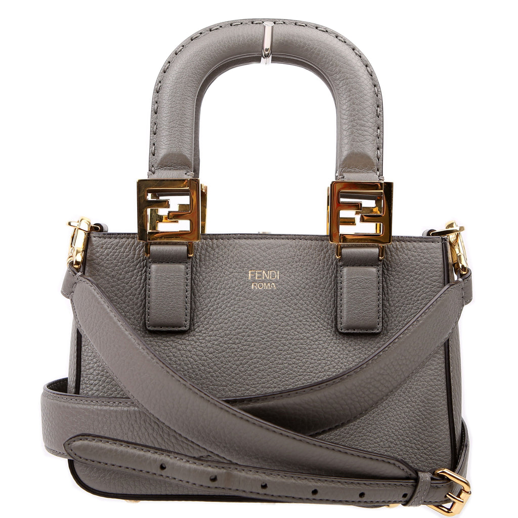 8BH376 Selleria Mini Top Handle Tote Grey