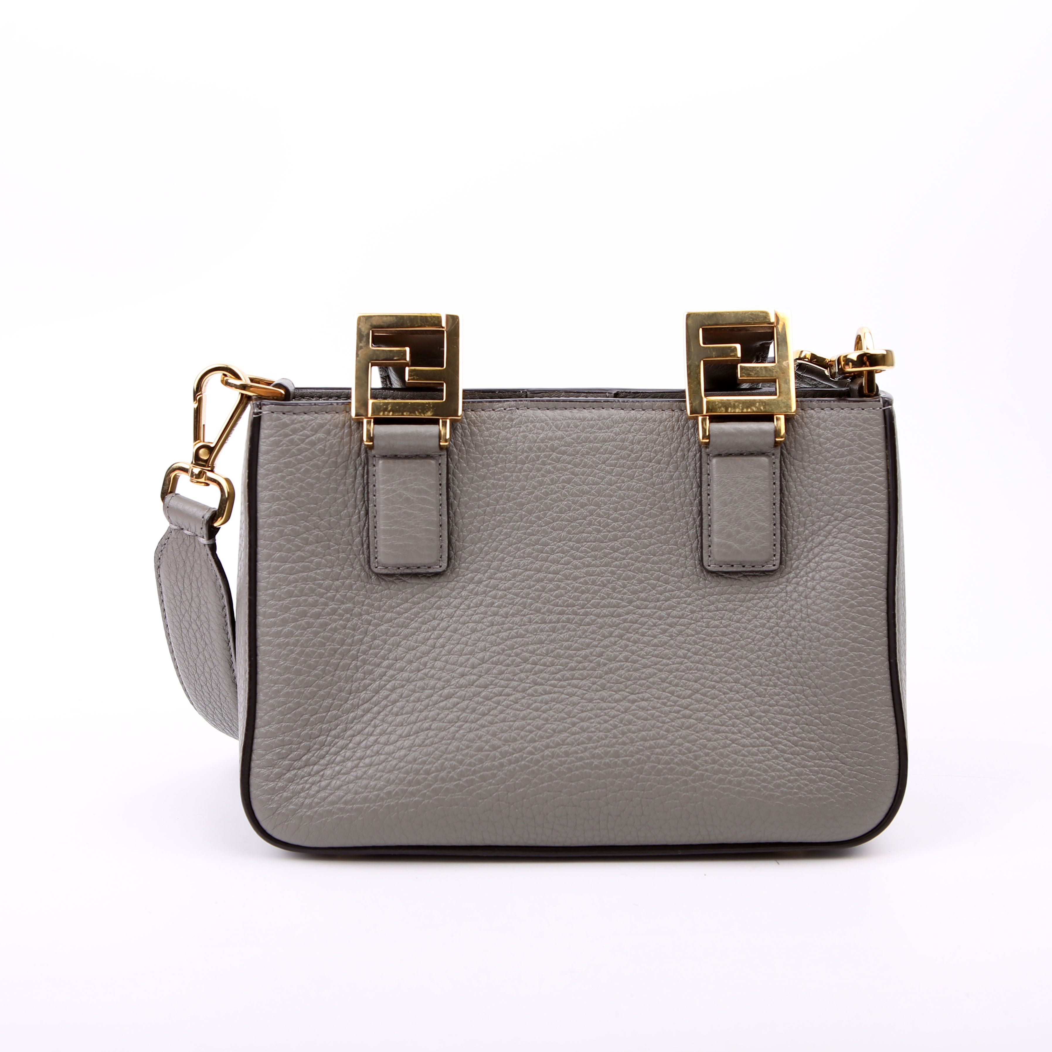 8BH376 Selleria Mini Top Handle Tote Grey