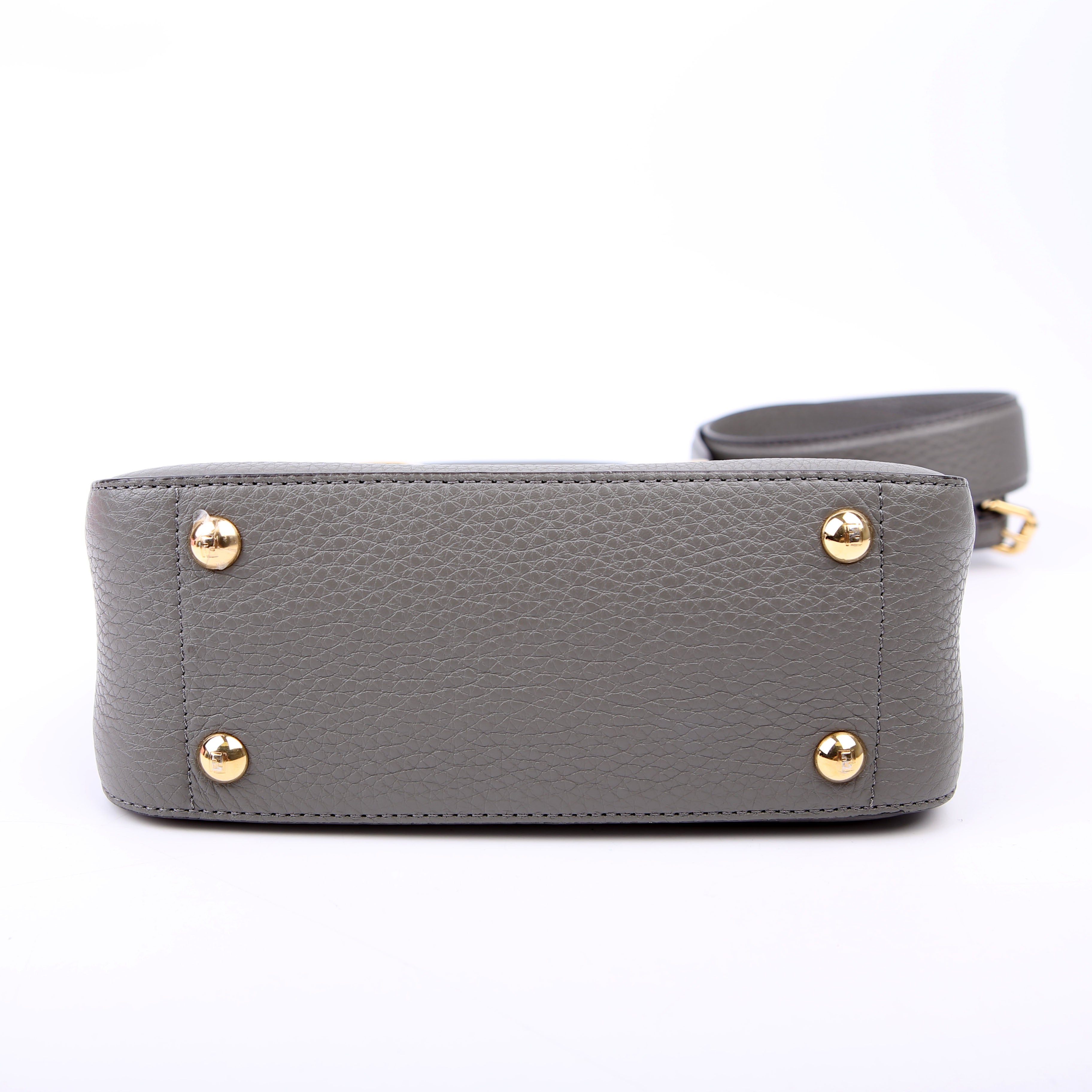 8BH376 Selleria Mini Top Handle Tote Grey