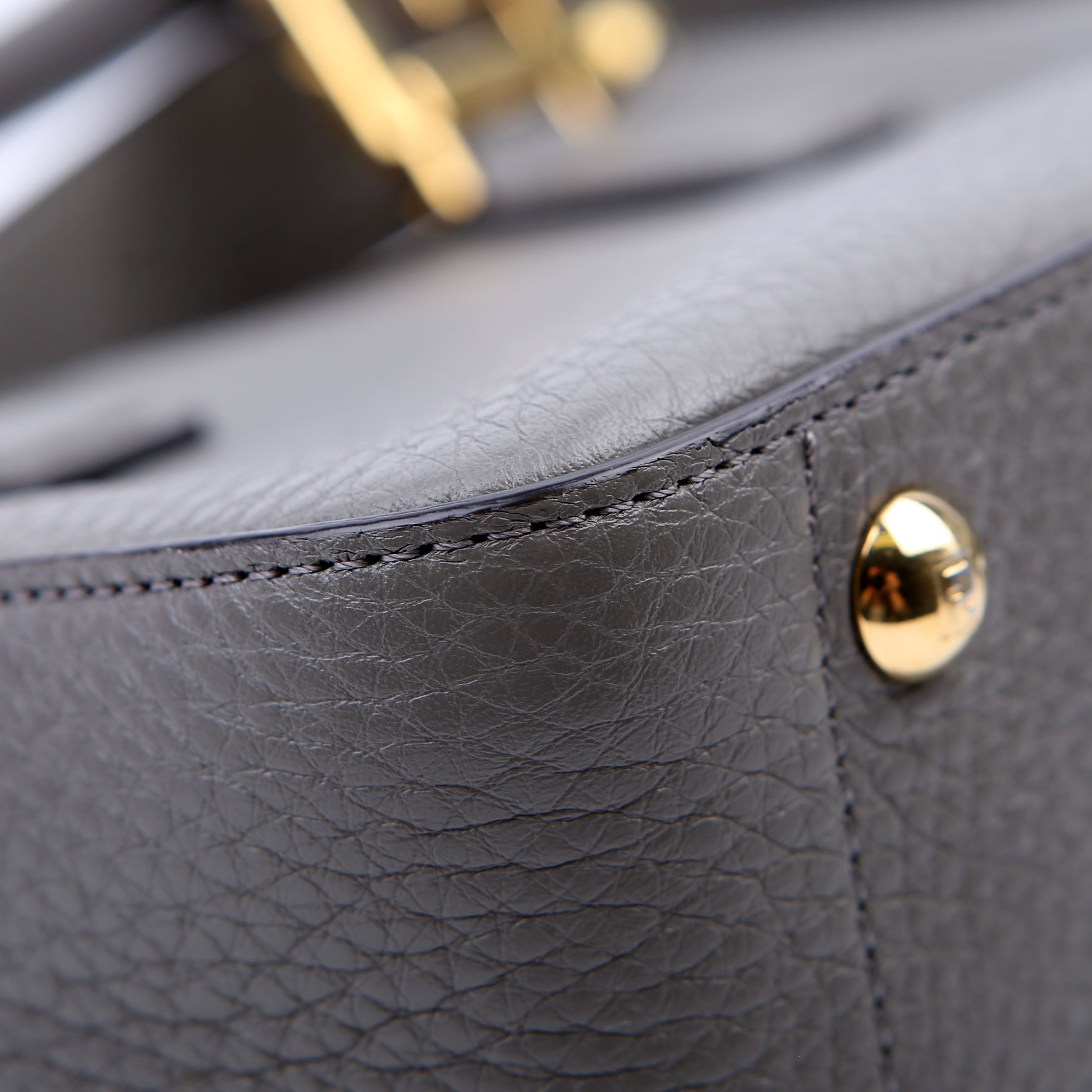 8BH376 Selleria Mini Top Handle Tote Grey