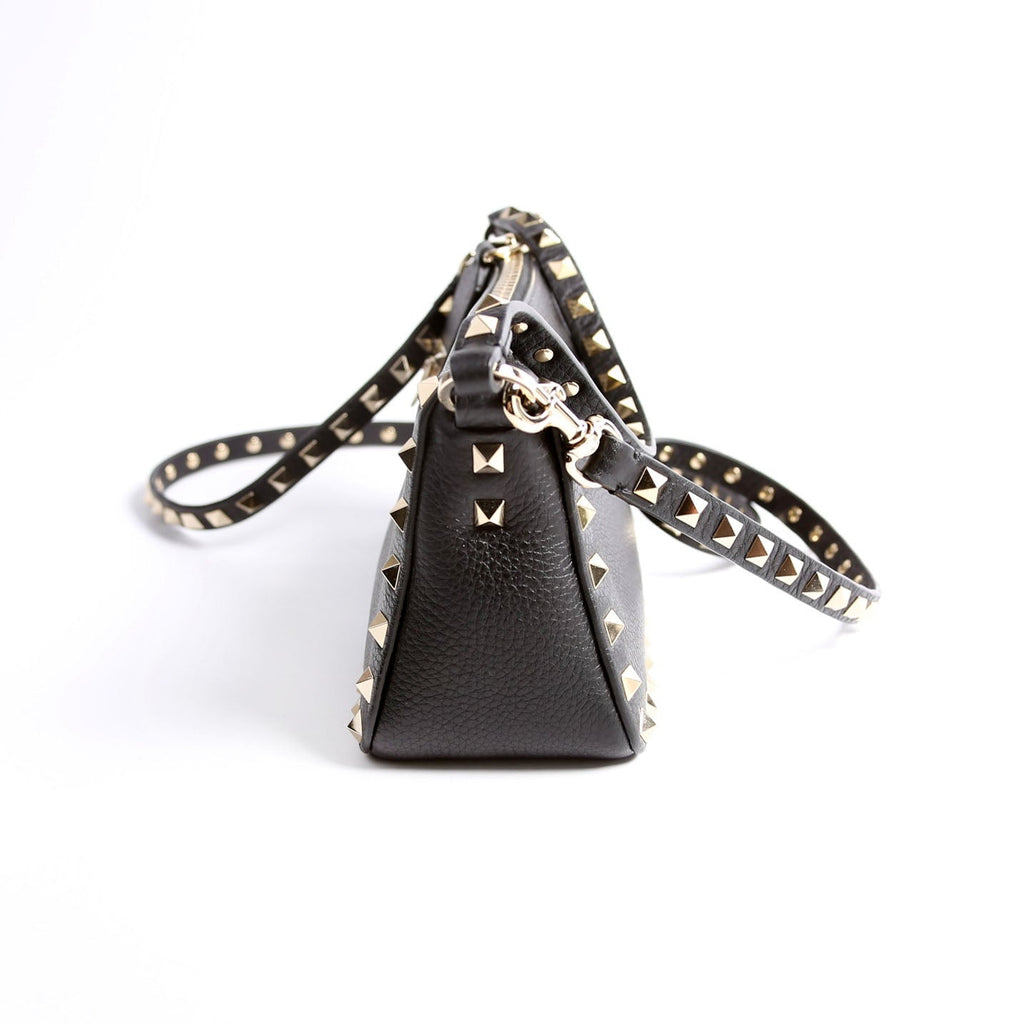 Rockstud Zip-Up Bag Black