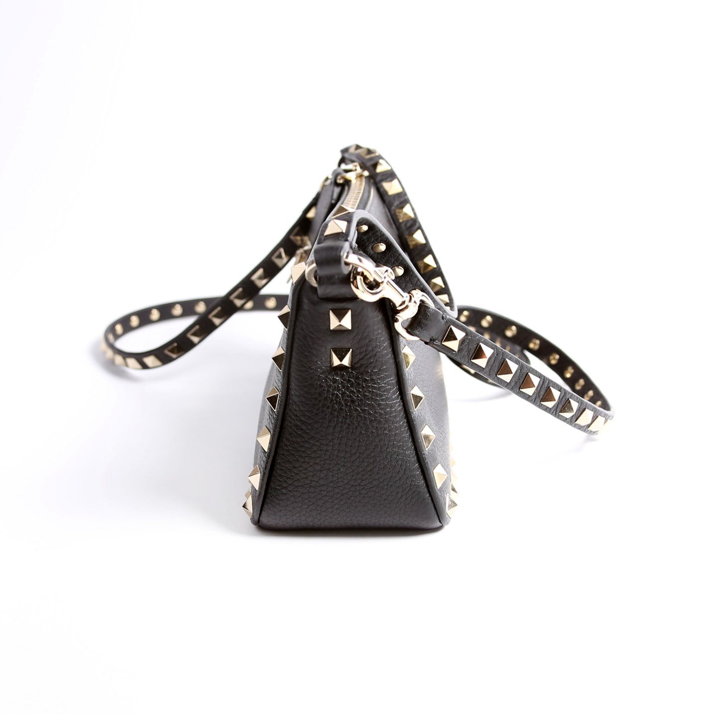 Rockstud Zip-Up Bag Black