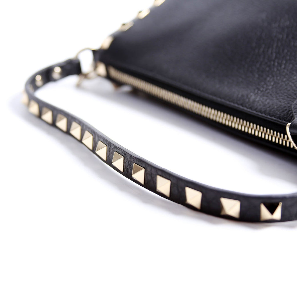 Rockstud Zip-Up Bag Black