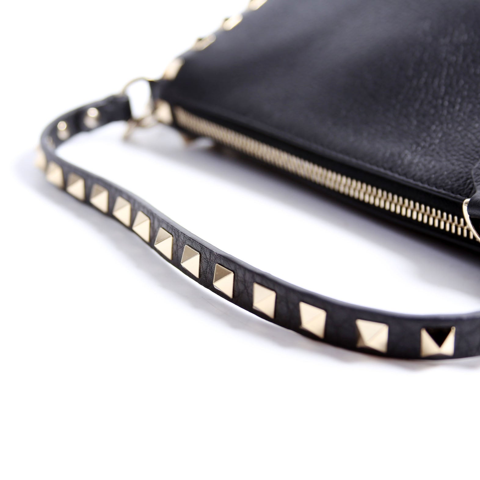 Rockstud Zip-Up Bag Black