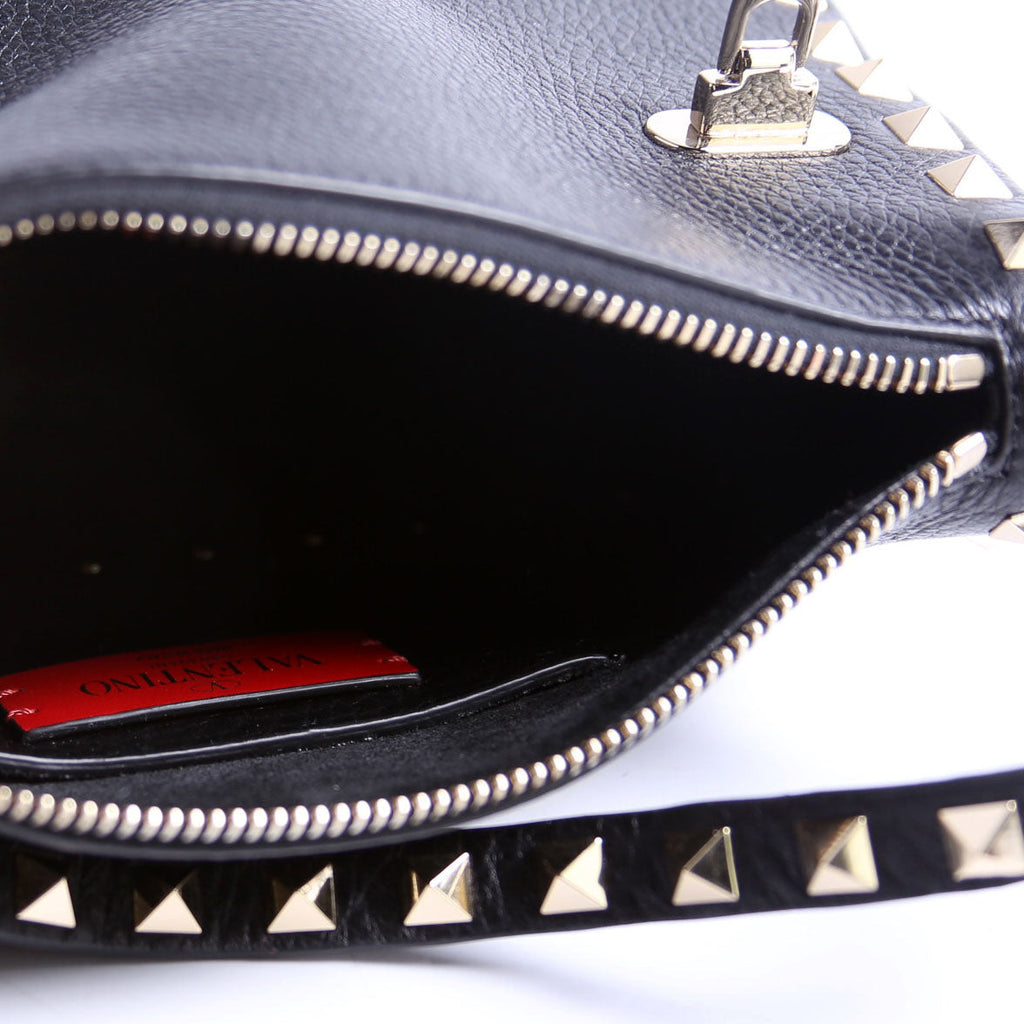 Rockstud Zip-Up Bag Black