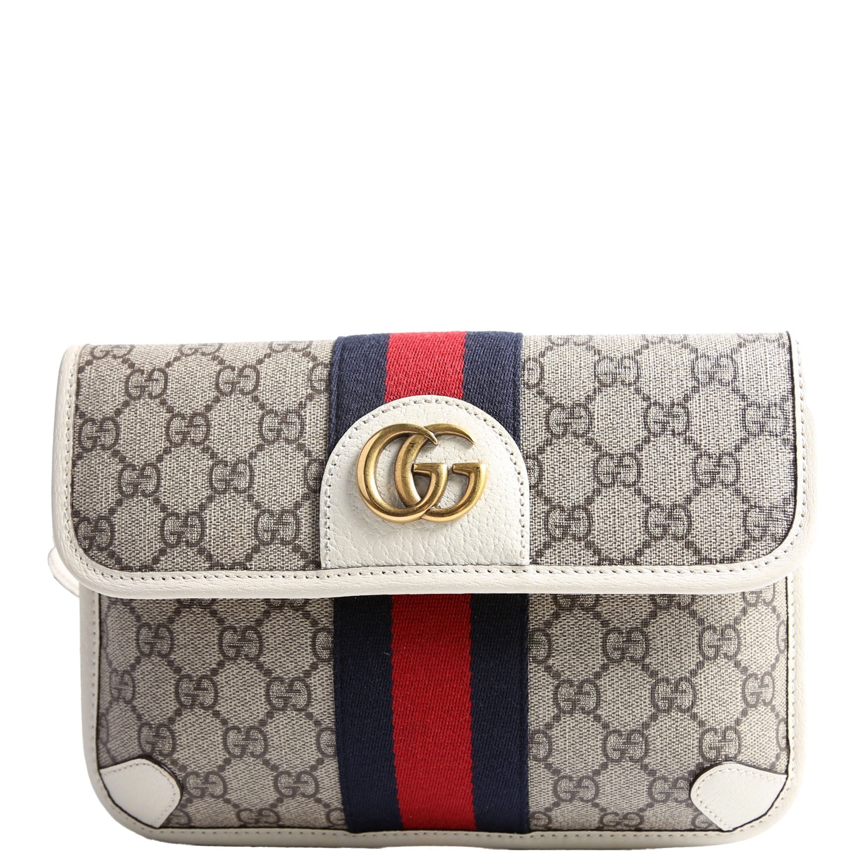 Gucci 674081 GG Supreme Ophidia Belt Bag White