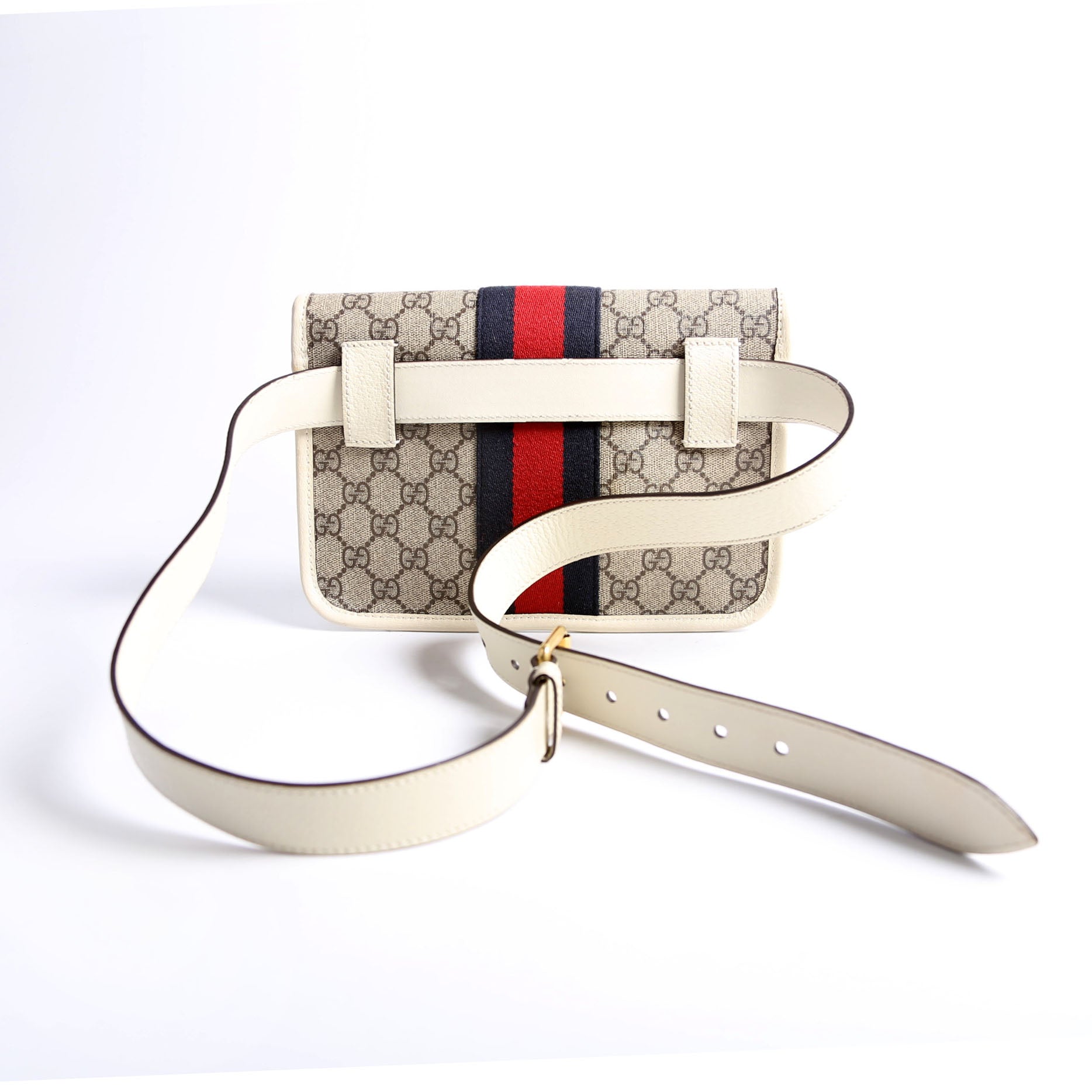 Gucci 674081 GG Supreme Ophidia Belt Bag White