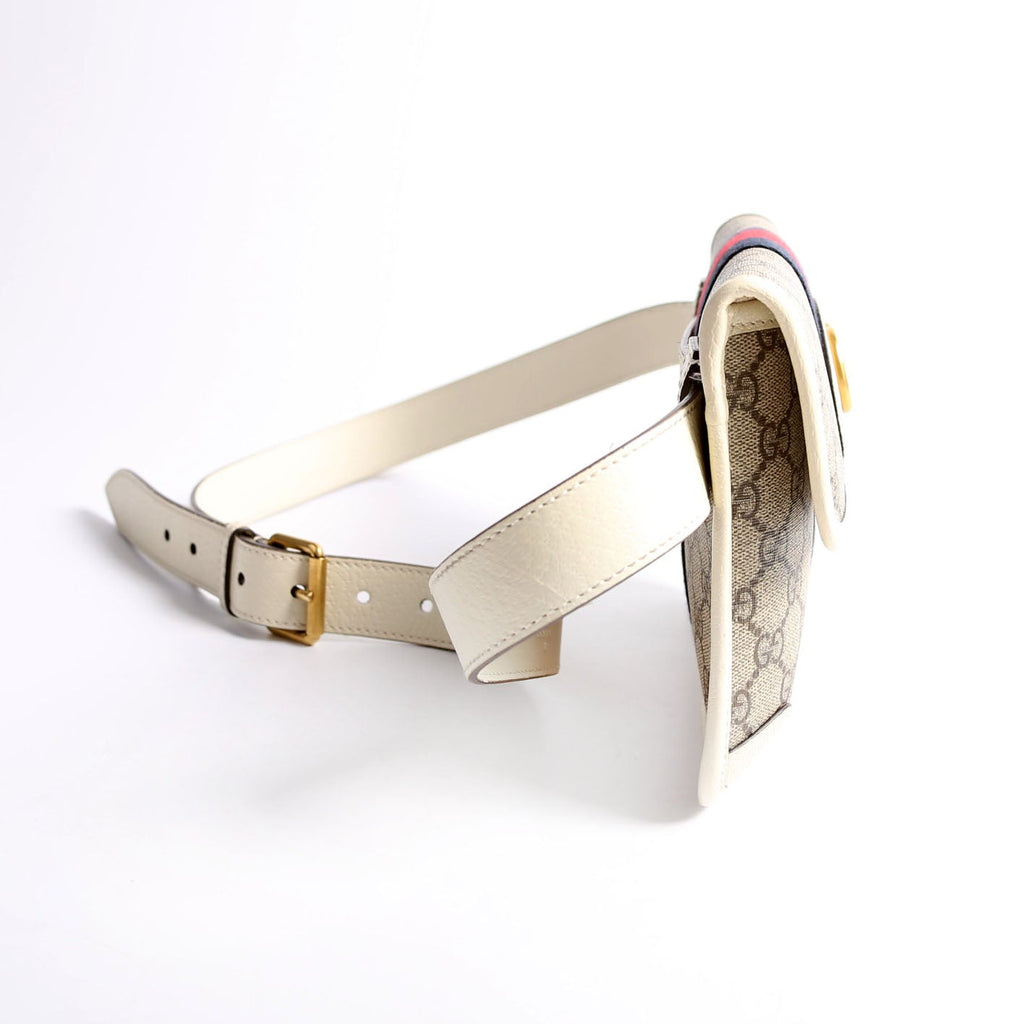Gucci 674081 GG Supreme Ophidia Belt Bag White