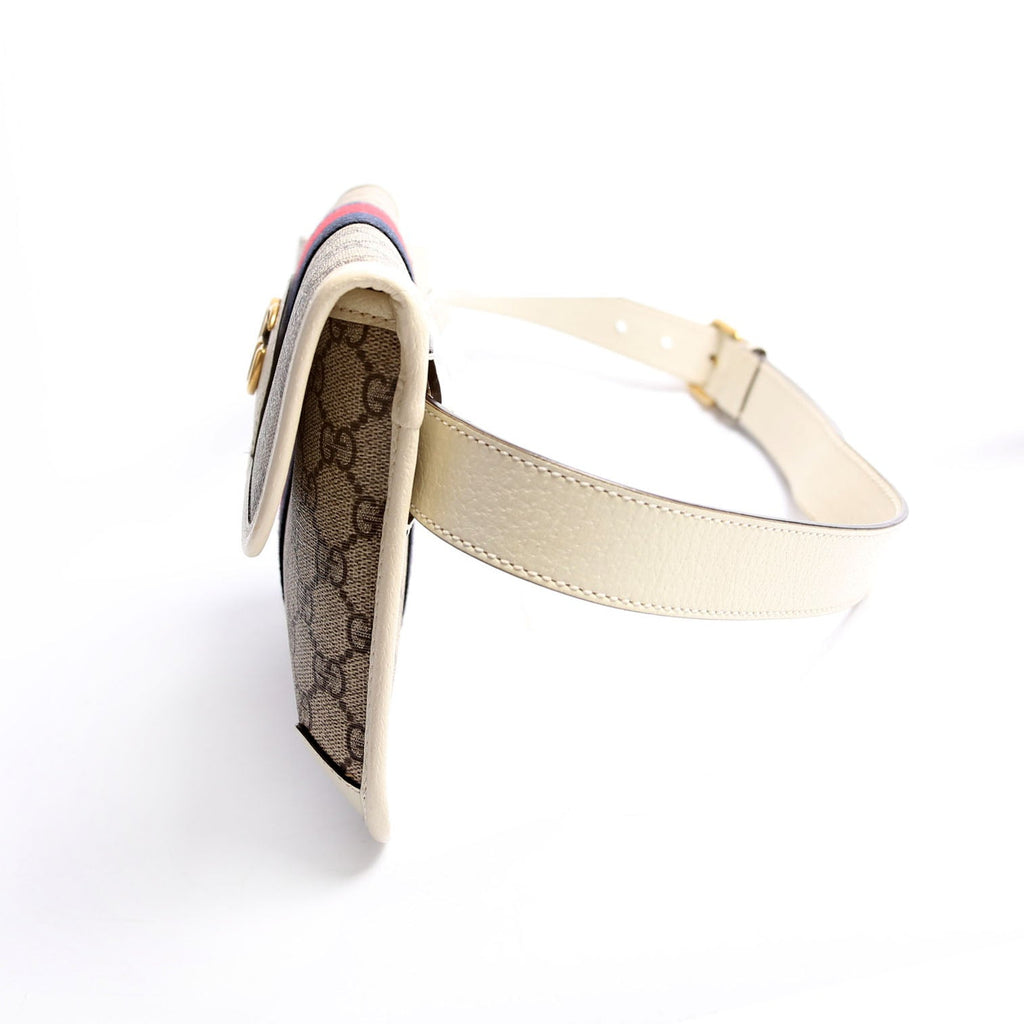 Gucci 674081 GG Supreme Ophidia Belt Bag White