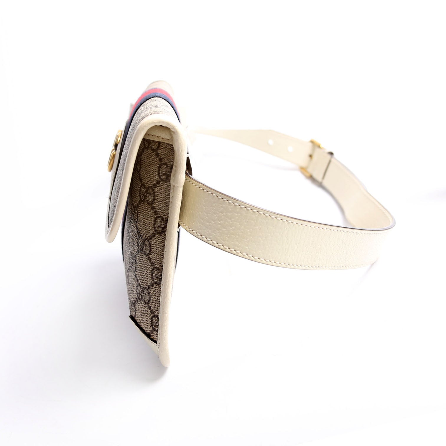 Gucci 674081 GG Supreme Ophidia Belt Bag White