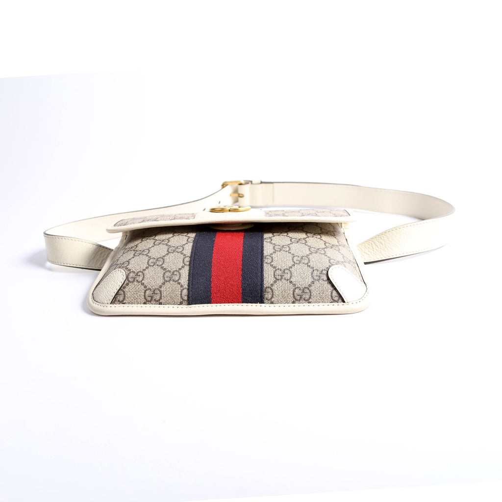Gucci 674081 GG Supreme Ophidia Belt Bag White
