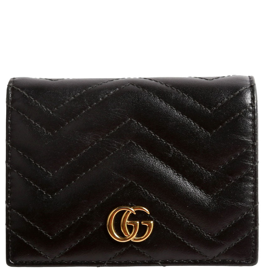 466492 GG Marmont Card Case Black